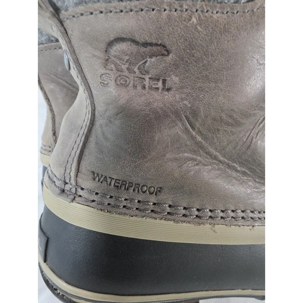 Sorel Slimpack II Lace Boots Waterproof Duck Snow Grey Womens Size 7.5 EUC
